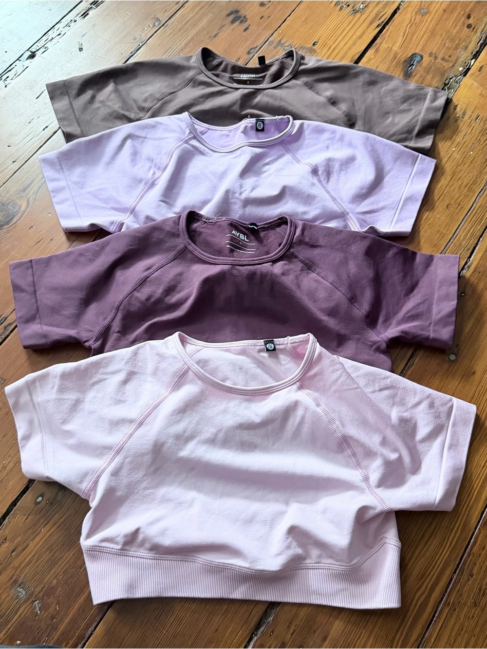 AYBL Open-Back Cropped Workout Tops – Set of 4